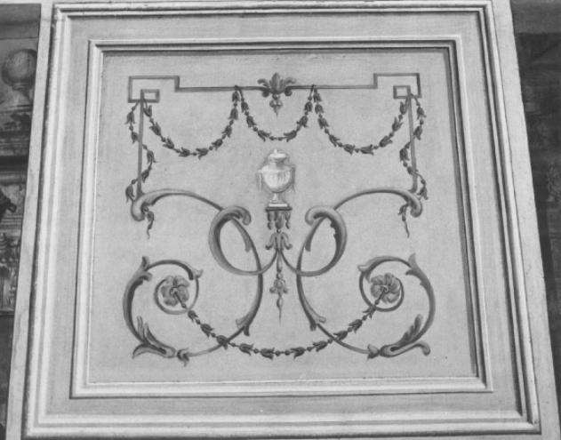 motivo decorativo vegetale con vaso (dipinto) di Zugno Francesco (cerchia) - ambito padovano (sec. XVIII)