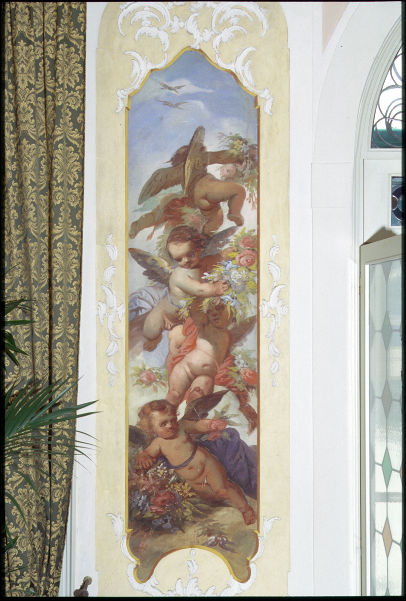 Festa amorosa nel parco (dipinto) di Larese Moretti Lorenzo - ambito veneto (sec. XIX)