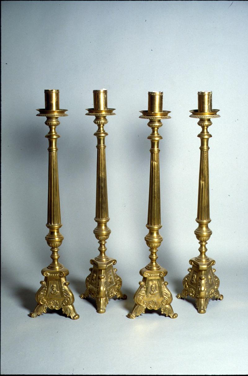 candeliere d'altare, serie - ambito veneto (sec. XVII)