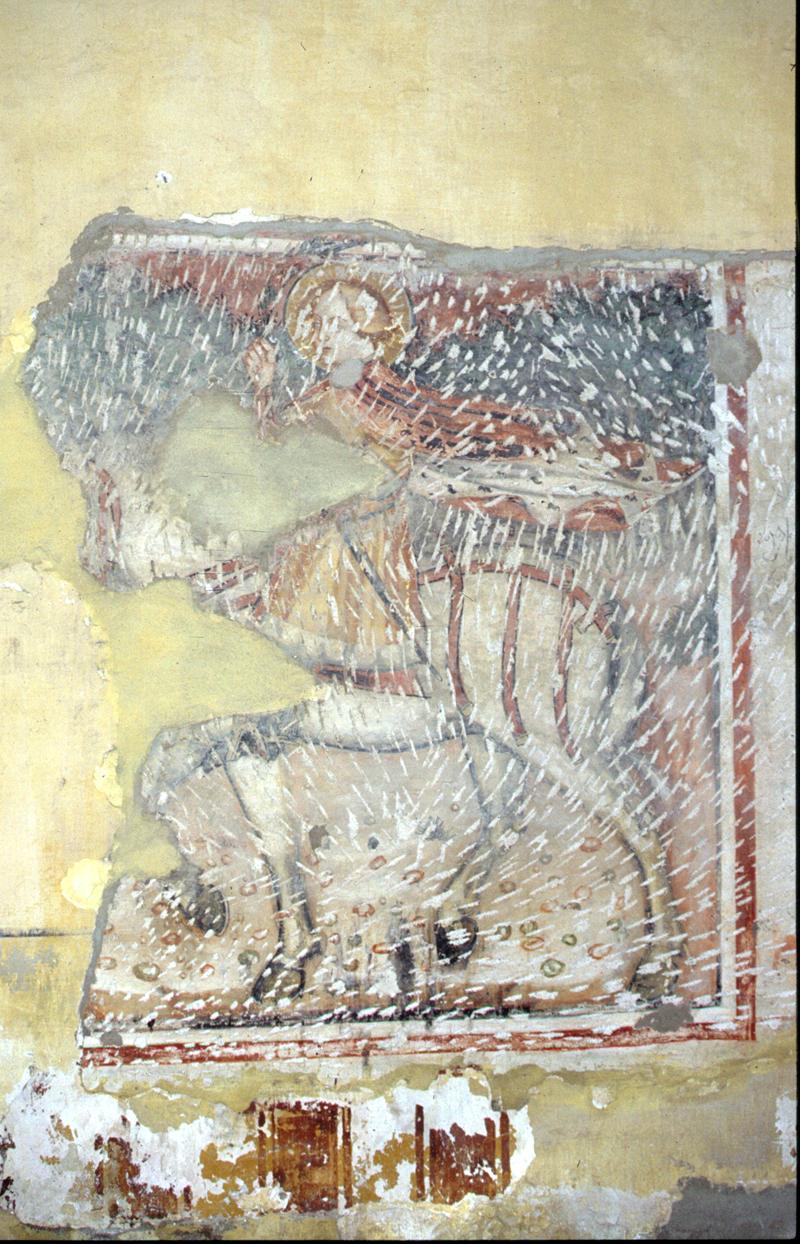 San Giorgio a cavallo (dipinto, elemento d'insieme) di Amico di Tommaso (attribuito) - ambito veneto (sec. XIV)