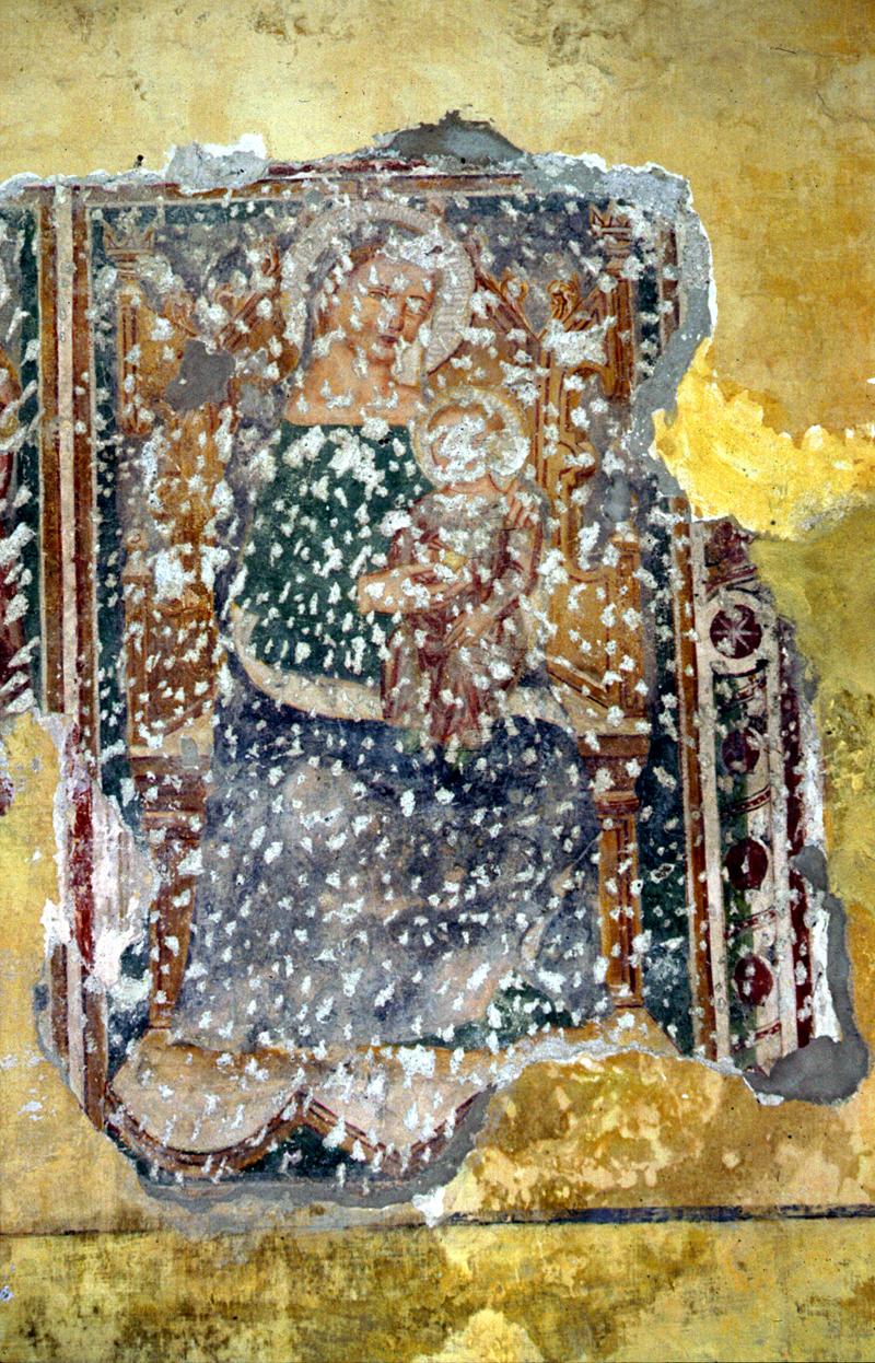Madonna con Bambino (dipinto, elemento d'insieme) di Amico di Tommaso (attribuito) - ambito veneto (sec. XIV)