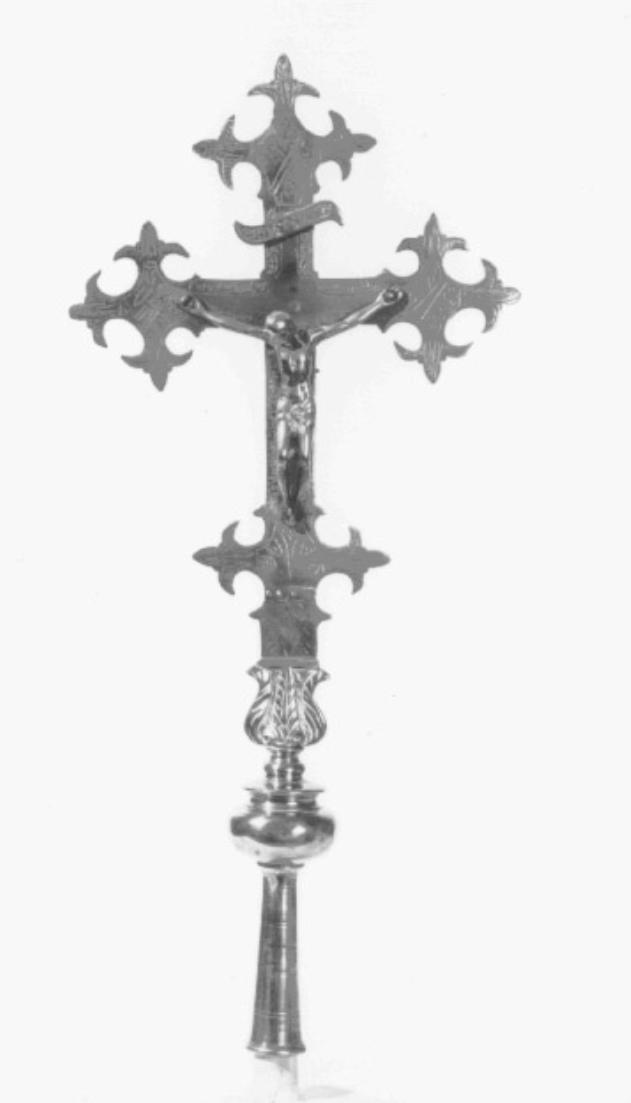 croce processionale - produzione veneta (fine/inizio secc. XVI/ XVII)