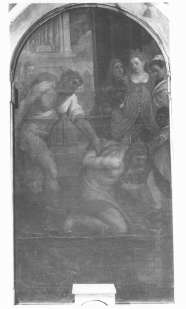 decapitazione di San Giovanni Battista (dipinto) di Fiorisello Domenico (sec. XVI)