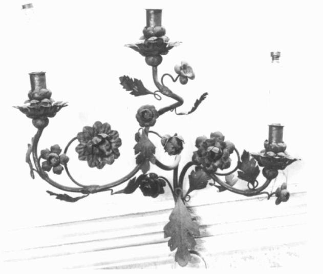 candeliere da parete - ambito veneto (fine/inizio secc. XIX/ XX)
