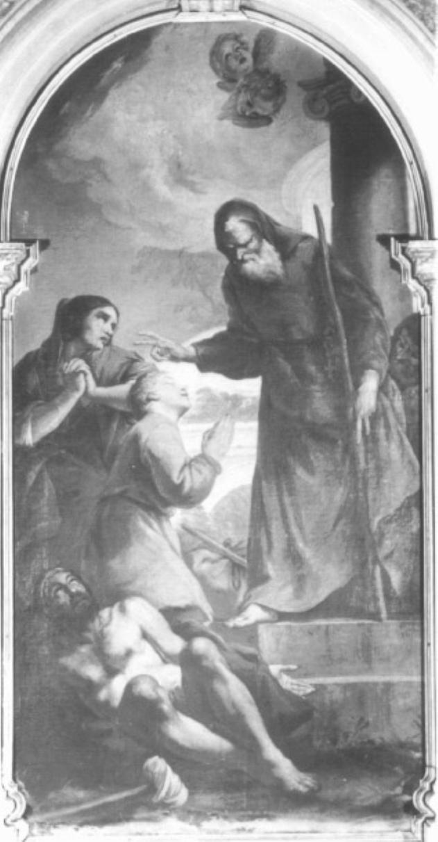 miracolo di San Francesco di Paola (dipinto) di Nogari Giuseppe (maniera) (metà sec. XVIII)