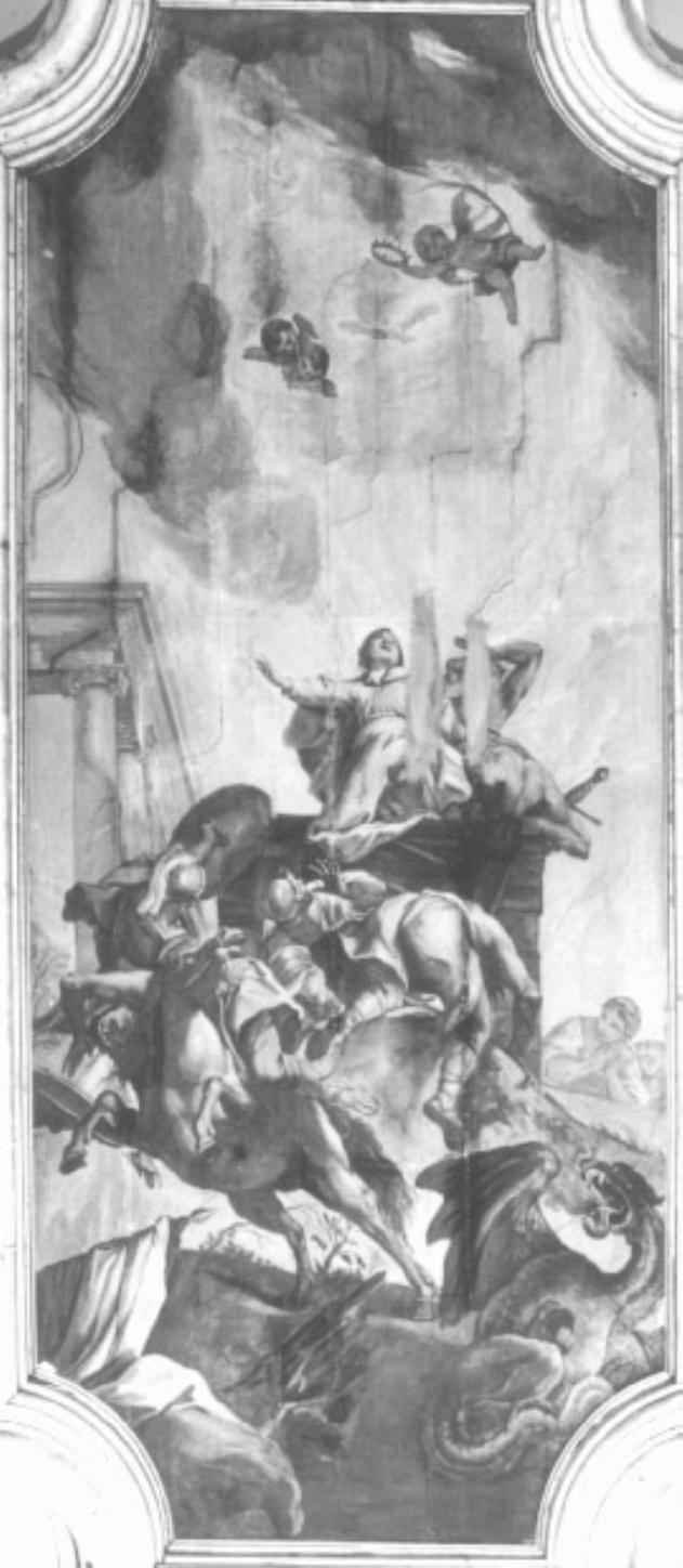 martirio e Gloria di Santa Margherita (dipinto) di Anselmi Giorgio (attribuito) (metà sec. XVIII)