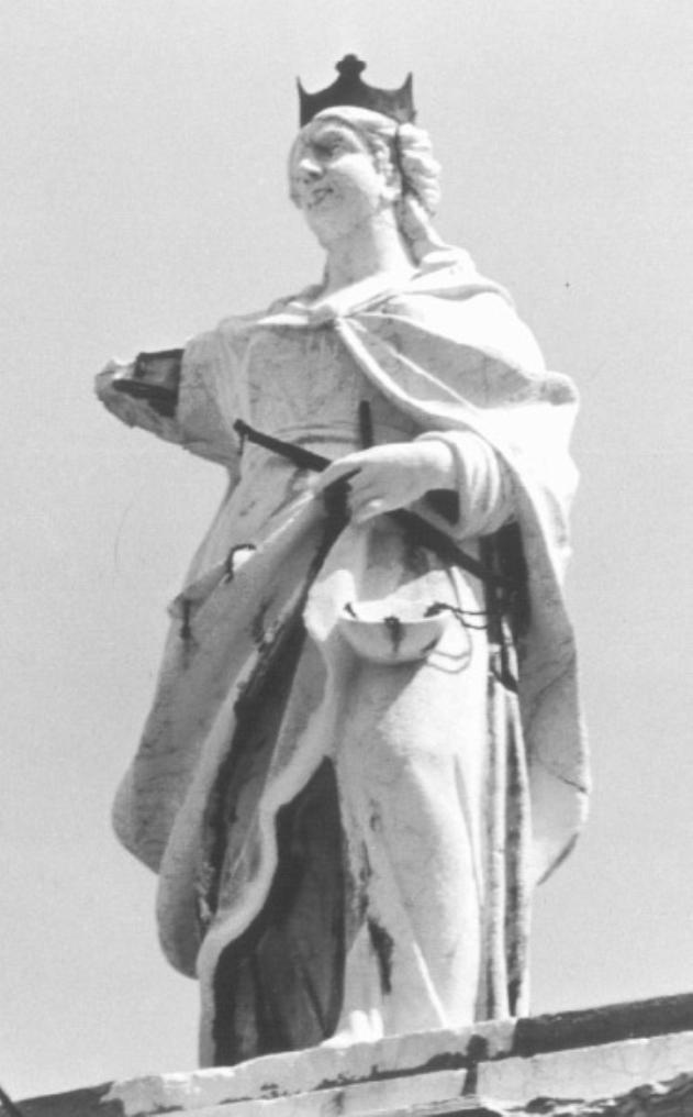 figura allegorica femminile: la Giustizia (statua) di Bonazza Francesco (sec. XVIII)
