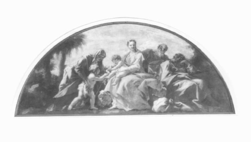 Riposo nella fuga in Egitto (dipinto) di Pellegrini Giannantonio (sec. XVIII)