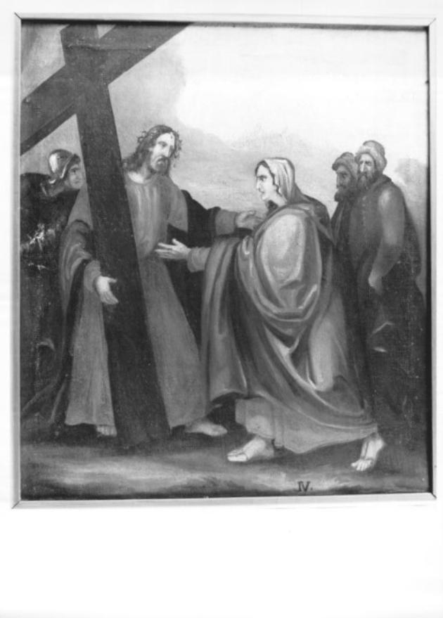 stazione IV: Gesù incontra la Madonna (dipinto) - ambito veneto (prima metà sec. XIX)
