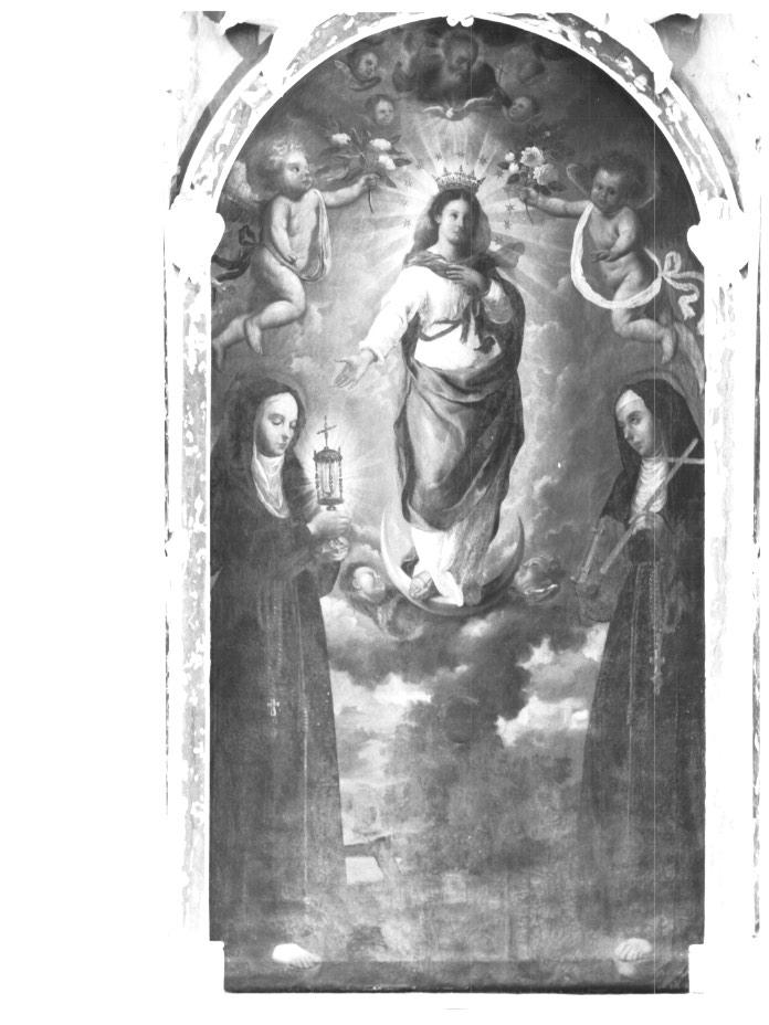 Madonna Immacolata con Santa Chiara e Santa Elisabetta d'Ungheria (dipinto) - ambito veneto (sec. XVIII)