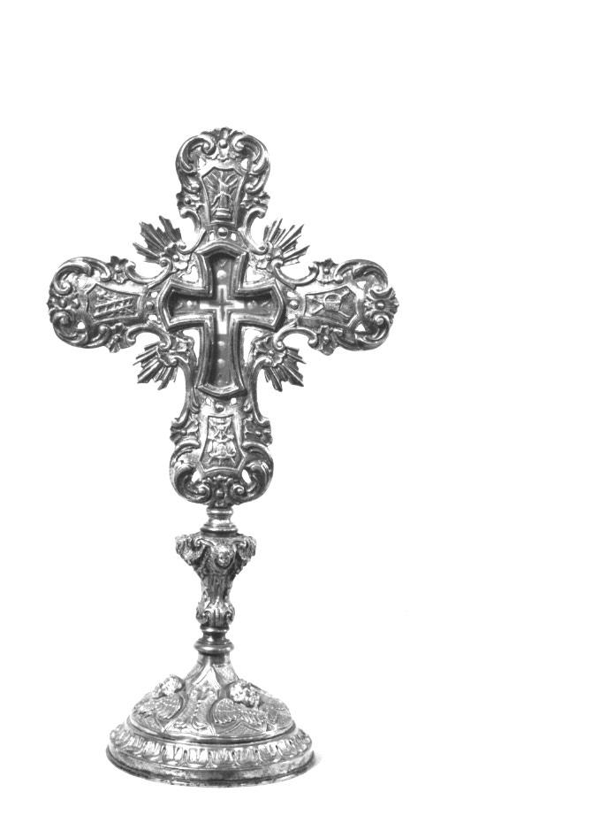 reliquiario - a croce - ambito veneto (secc. XVI/ XVIII)