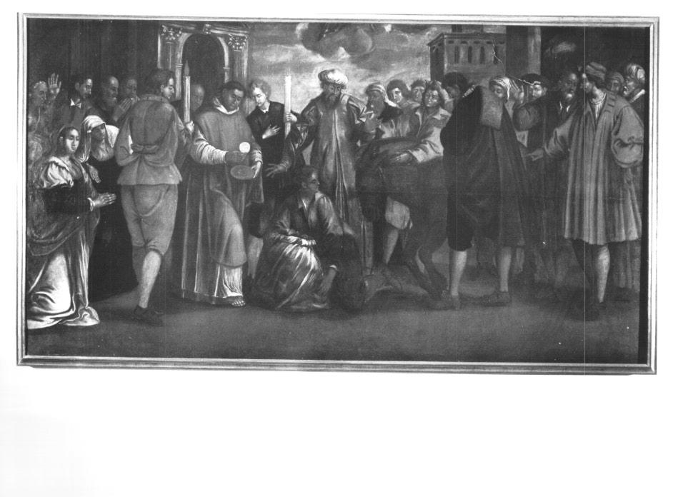 Miracolo di un santo (dipinto) - ambito veneto (sec. XVI)