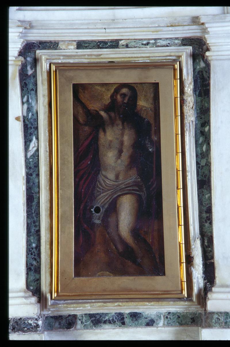 Cristo risorto (sportello di tabernacolo, elemento d'insieme) - manifattura veneta (secondo quarto sec. XVII)