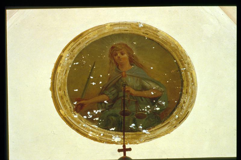 allegoria della Giustizia (dipinto) - manifattura veneta (secondo quarto sec. XIX)