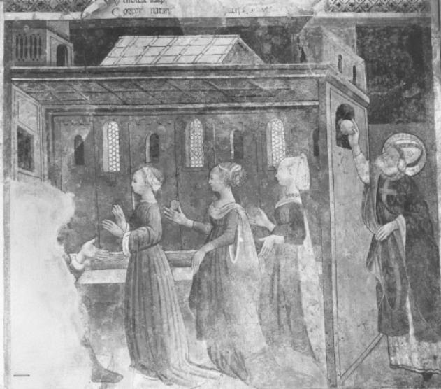 Storia di San Nicola o delle Vergini (dipinto) - ambito veneto (sec. XV)