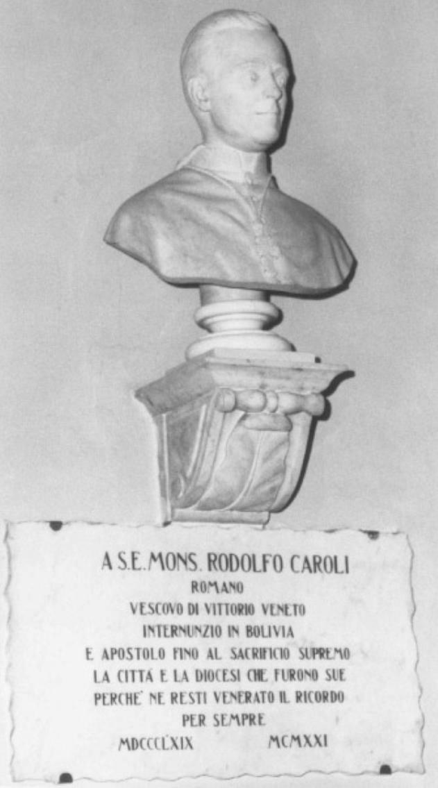 ritratto di Monsignor Caroli Rodolfo (monumento) di Giusti Guido (sec. XX)