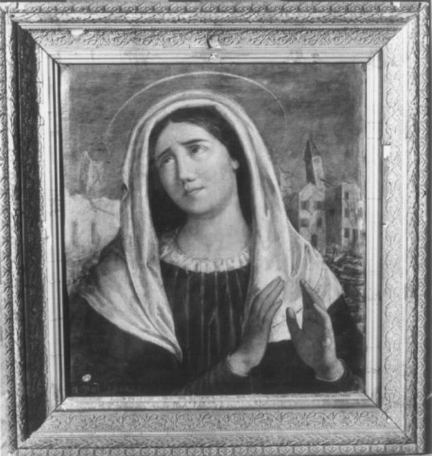 Madonna addolorata (dipinto) di Dal Favero Antonio (sec. XIX)