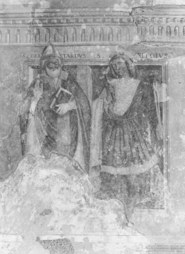 San Gottardo e Sant'Eligio (dipinto) di Da Mel Giovanni (attribuito) (sec. XVI)