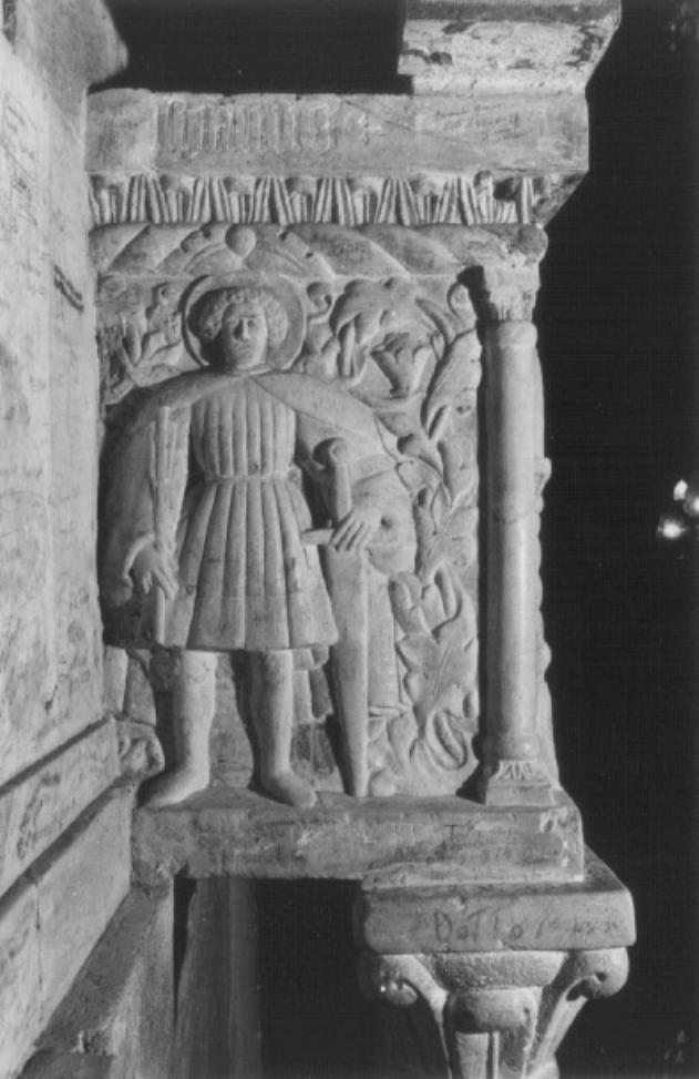 San Cristiano/ motivo decorativo vegetale (rilievo) - ambito veneto (sec. XIV)