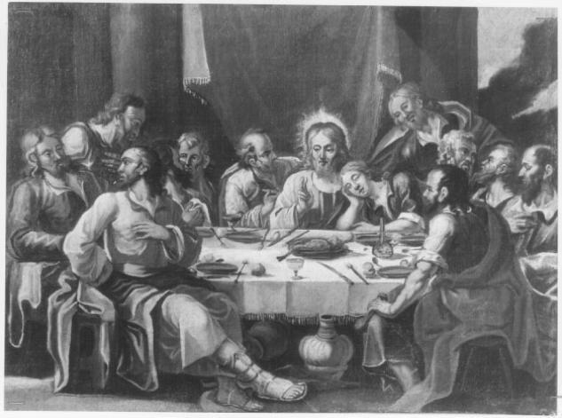Vita di Cristo; ultima cena (dipinto) di Diziani Gaspare (maniera) - ambito trevigiano (sec. XVIII)