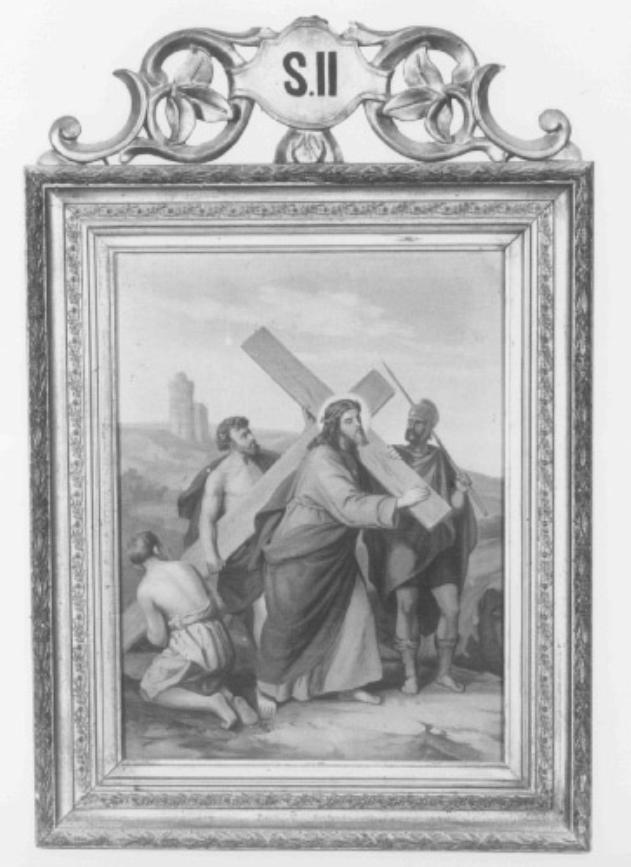 stazione II: Gesù caricato della croce (dipinto) - bottega veneta (?) (inizio sec. XX)