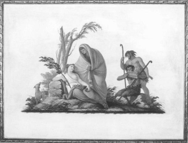 Vertumno e Pomona (dipinto) di Bevilacqua Giovanni Carlo (sec. XIX)