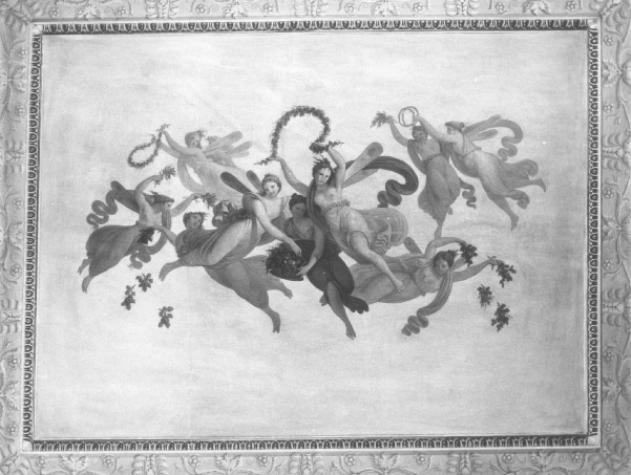 Ore spargono fiori (dipinto) di Bevilacqua Giovanni Carlo (sec. XIX)