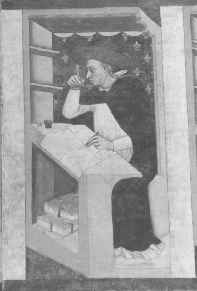 cardinale Ugo de Billon (dipinto) di Tommaso Da Modena (sec. XIV)