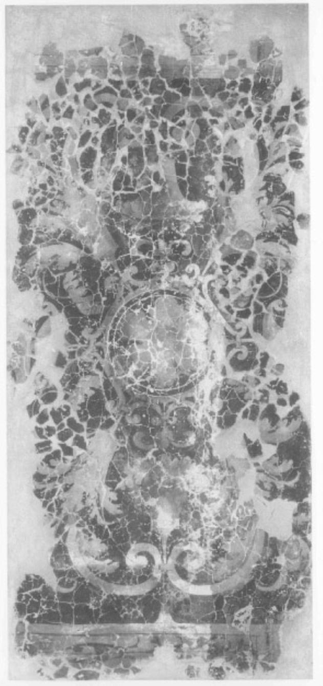 motivi decorativi floreali (dipinto, frammento) - ambito trevigiano (inizio sec. XVI)