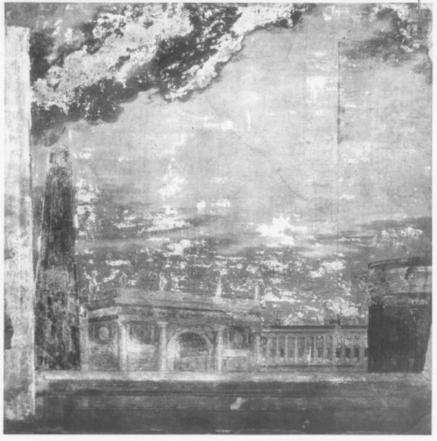 Veduta di architettura classica (dipinto) - ambito veneto (sec. XIX)