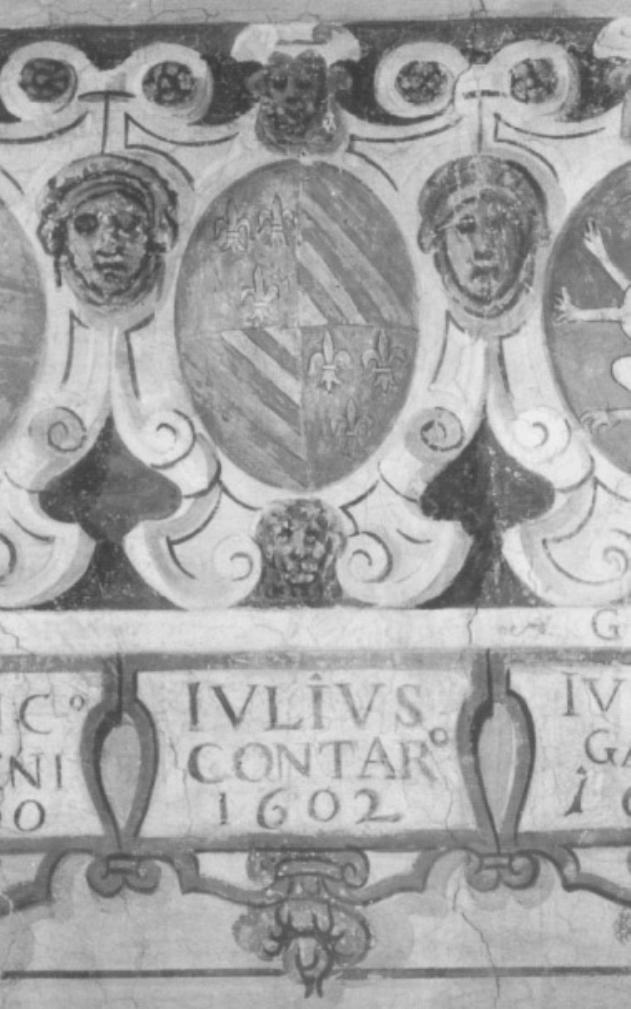 stemma gentilizio della famiglia Contarini (dipinto) - ambito veneto (sec. XVII)
