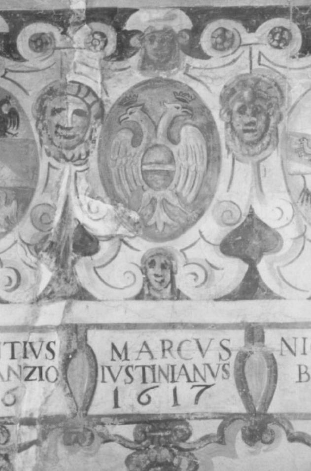 stemma gentilizio della famiglia Giustiniani (dipinto) - ambito veneto (sec. XVII)
