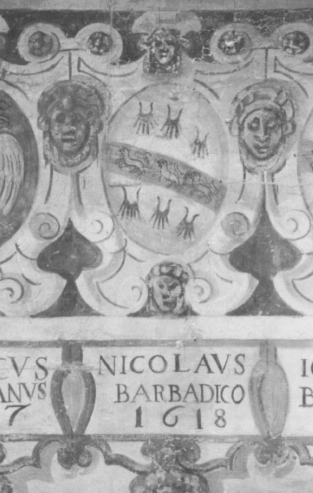 stemma gentilizio della famiglia Barbarigo (dipinto) - ambito veneto (sec. XVII)