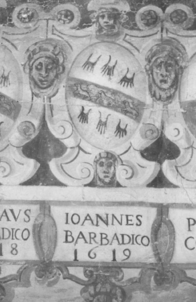 stemma gentilizio della famiglia Barbarigo (dipinto) - ambito veneto (sec. XVII)