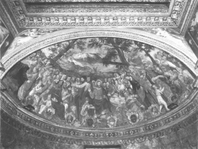 moltiplicazione dei pani e dei pesci (dipinto, ciclo) di Fiumicelli Ludovico - ambito trevigiano (sec. XVI)