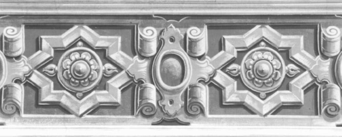 motivi decorativi a cassettoni (dipinto) - ambito veneto (secc. XIX/ XX)