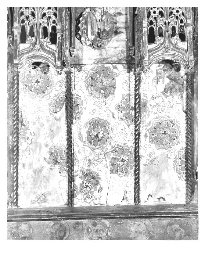 motivo decorativo a finta tappezzeria (dipinto) - ambito veneto (sec. XV)