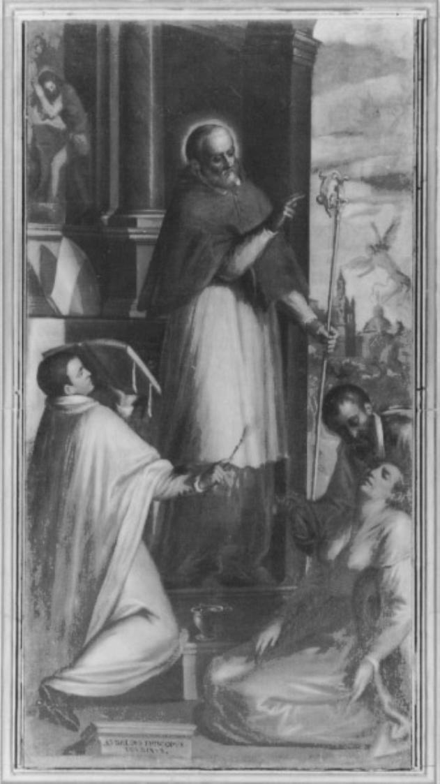S. Ubaldo Lateranense, vescovo di Gubbio (dipinto) di Spineda Ascanio (attribuito) (prima metà sec. XVII)