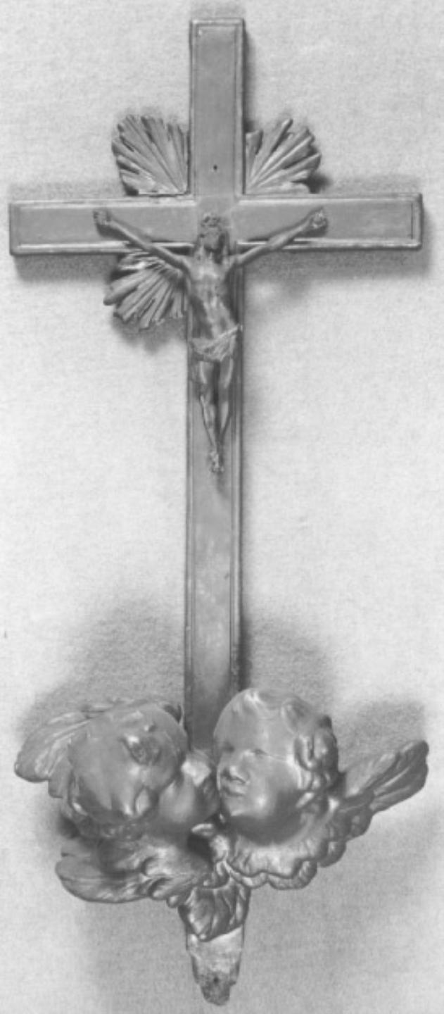 Crocifisso/ cherubini (scultura) - ambito veneto (prima metà sec. XIX)