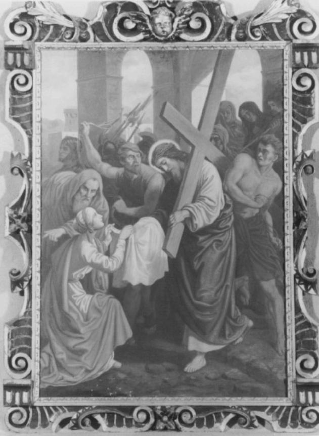 Veronica asciuga il volto a Gesu' (dipinto) di Reinhard Heinrich - ambito veneziano (sec. XIX)