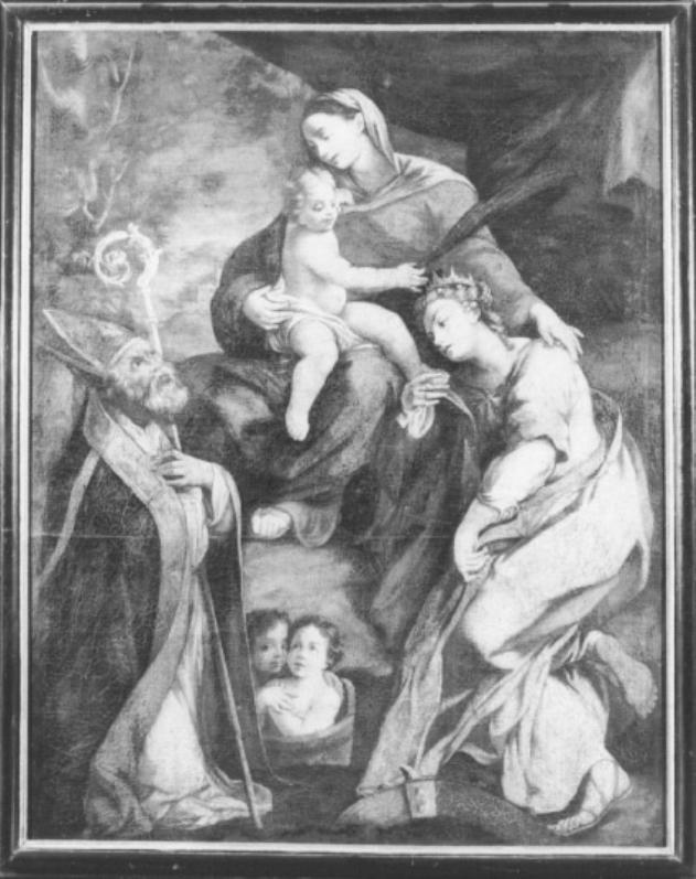 Madonna con bambino e santi (dipinto) - ambito veneto (secc. XVI/ XVII)