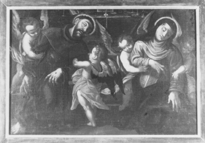estasi di San Francesco d'Assisi e Santa Chiara (dipinto) - ambito veneto (inizio sec. XVII)