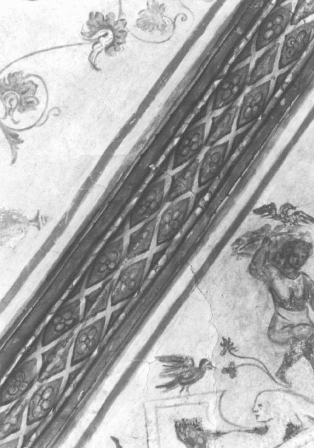 motivi decorativi geometrici a losanga (dipinto) - ambito trevigiano (sec. XVII)