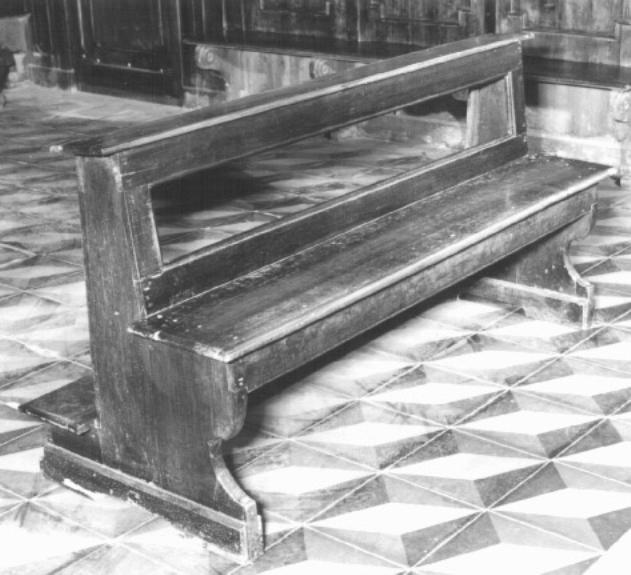 banco da chiesa, serie - ambito veneto (secc. XVIII/ XIX)