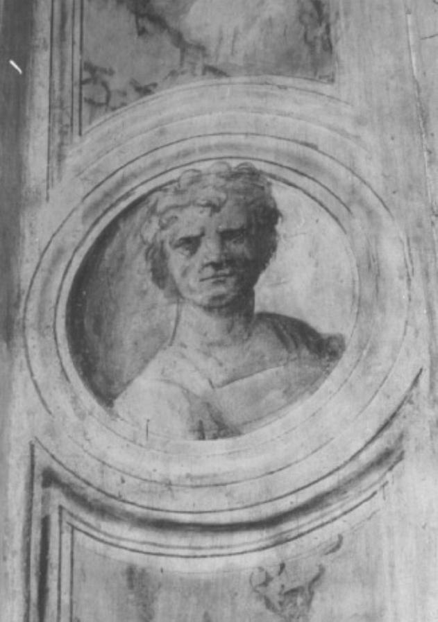 Testa di uomo (dipinto) di Fiumicelli Ludovico, Melloni Giovanni Pietro (sec. XVI)