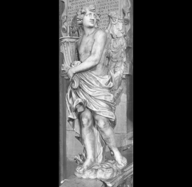 angelo reggicandelabro (scultura) di Tagliapietra Giovanni Battista - ambito veneziano (sec. XVII)