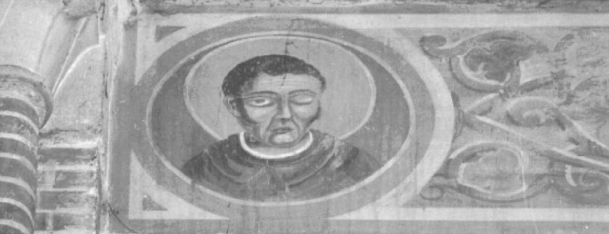 medaglione con busto di santo (dipinto) - ambito trevigiano (seconda metà sec. XIX)