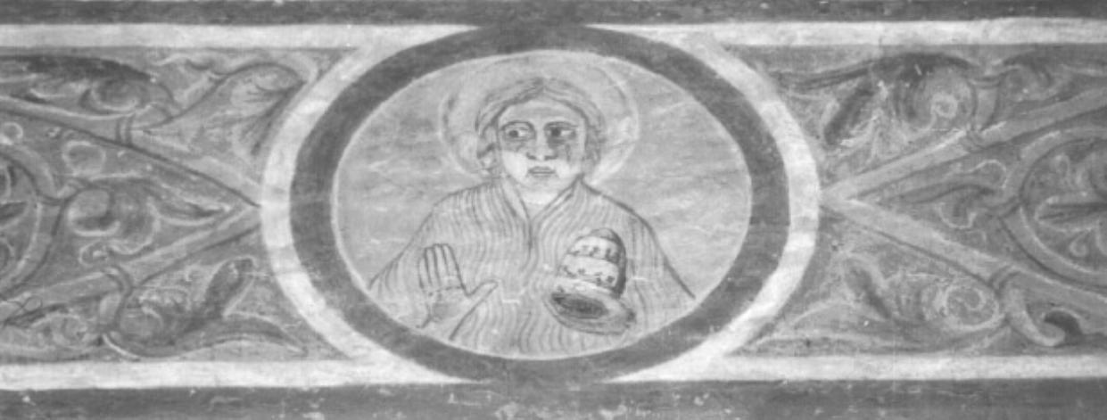 medaglione con busto di santa (dipinto) - ambito trevigiano (seconda metà sec. XIX)
