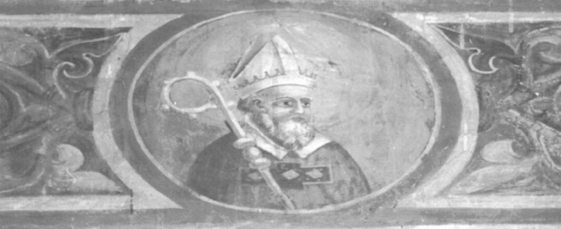 medaglione con busto di santo pontefice (dipinto) - ambito trevigiano (seconda metà sec. XIX)
