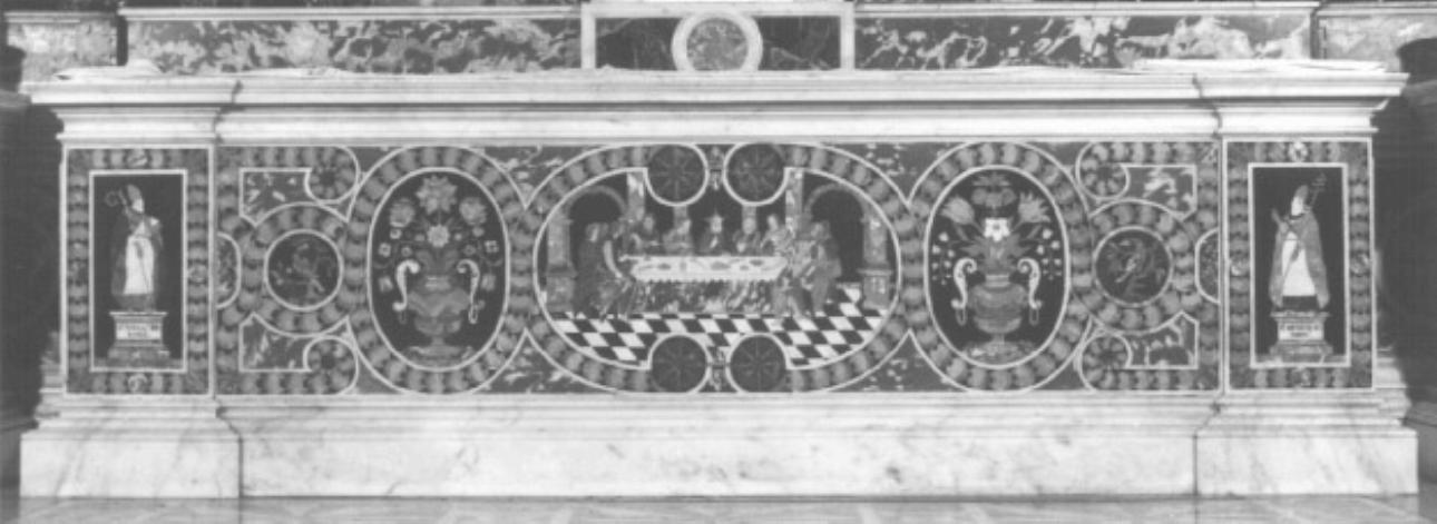 Ultima cena (decorazione a intarsio) di Burini Antonio - ambito fiorentino (sec. XVII)